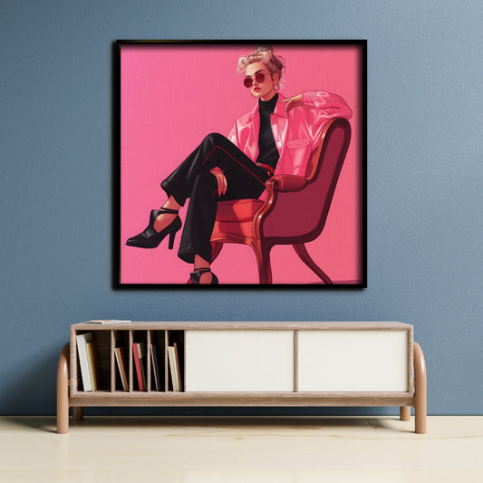 Power Pose Bold Fashion Canvas Painting Framed Wall Art