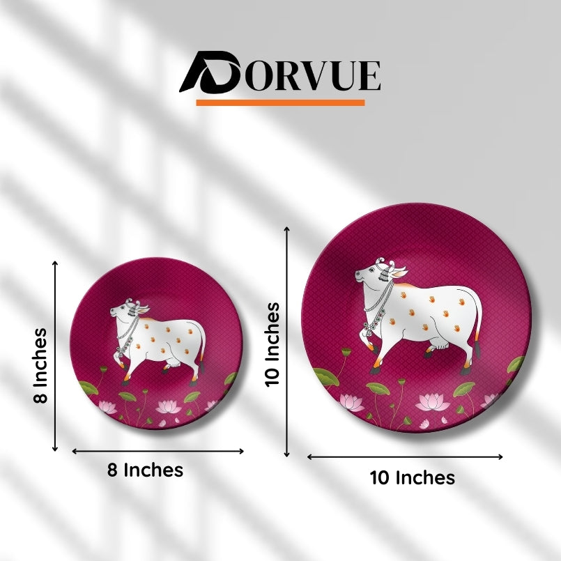 Pichwai Cow Decorative Wall Plate