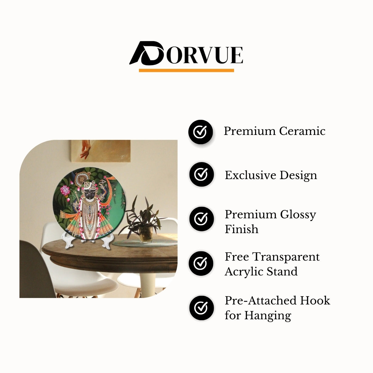 Shrinath Ji Decorative Wall Plate Home Décor