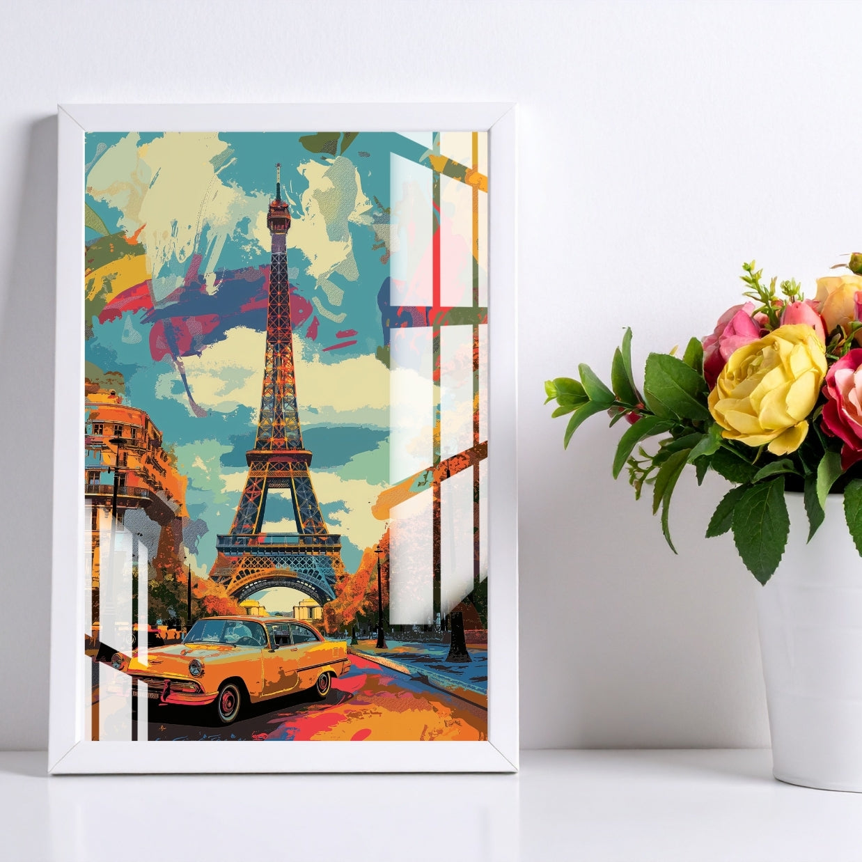 Paris in Color Metal Print With or Without Frame Wall Art