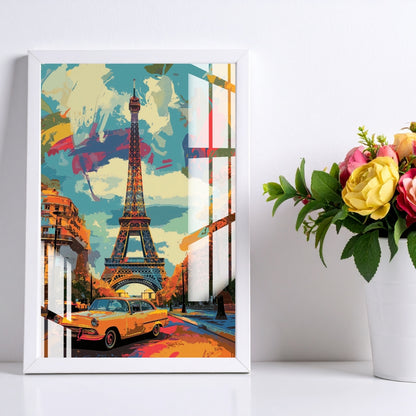 Paris in Color Metal Print With or Without Frame Wall Art