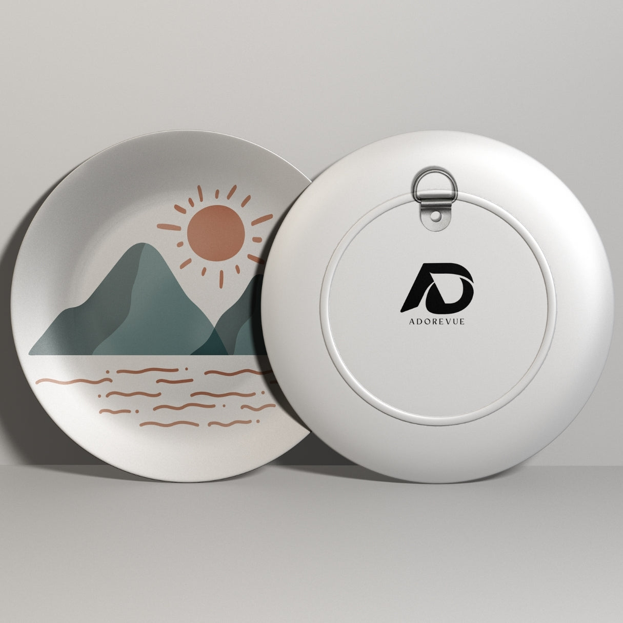 Sun Rising Through Mountain, Decorative Wall Plate