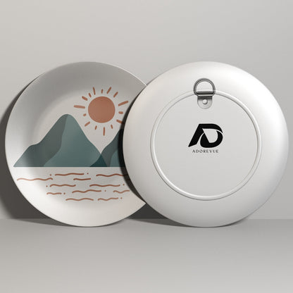 Sun Rising Through Mountain, Decorative Wall Plate