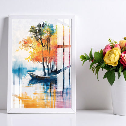 Reflections of Autumn Metal Print With or Without Frame Wall Art