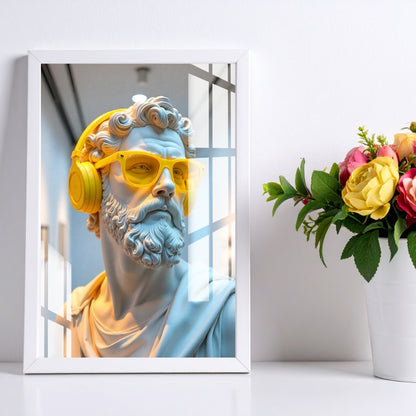Neo Classical The Neon Icon Metal Print With or Without Frame Wall Art