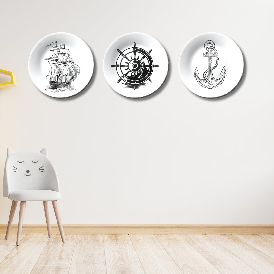 Set of 3 Sailor’s Charm Nautical Home Décor Wall Plates