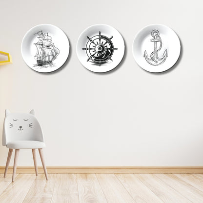 Set of 3 Sailor’s Charm Nautical Home Décor Wall Plates