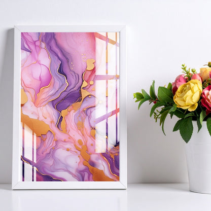 Amethyst Flow Metal Print With or Without Frame Wall Art