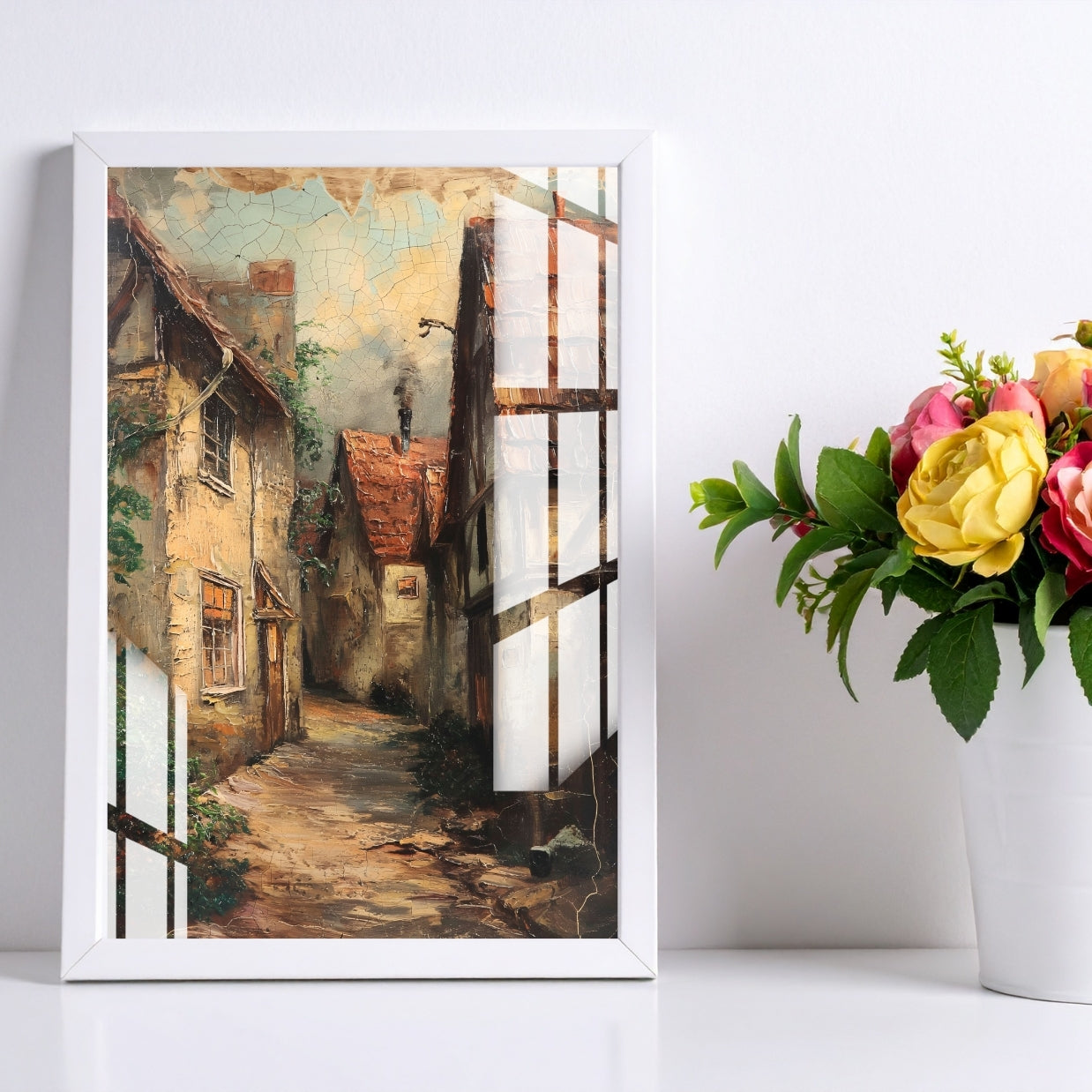 Vintage Pathway Metal Print With or Without Frame Wall Art