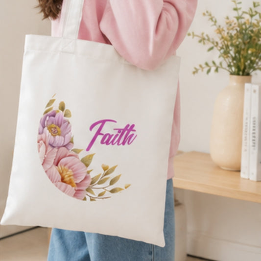 Premium Reusable Vintage Floral Bouquet Tote Bag Stylish Eco-Friendly Cotton Handbags, Canvas Bags for College, Shopping, Office, Travel, Grocery Runs, Beach Day and Casual Outing