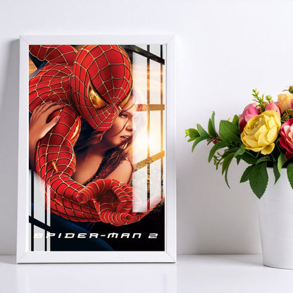 Webbed Hero Spider Man Metal Print With or Without Frame Wall Art
