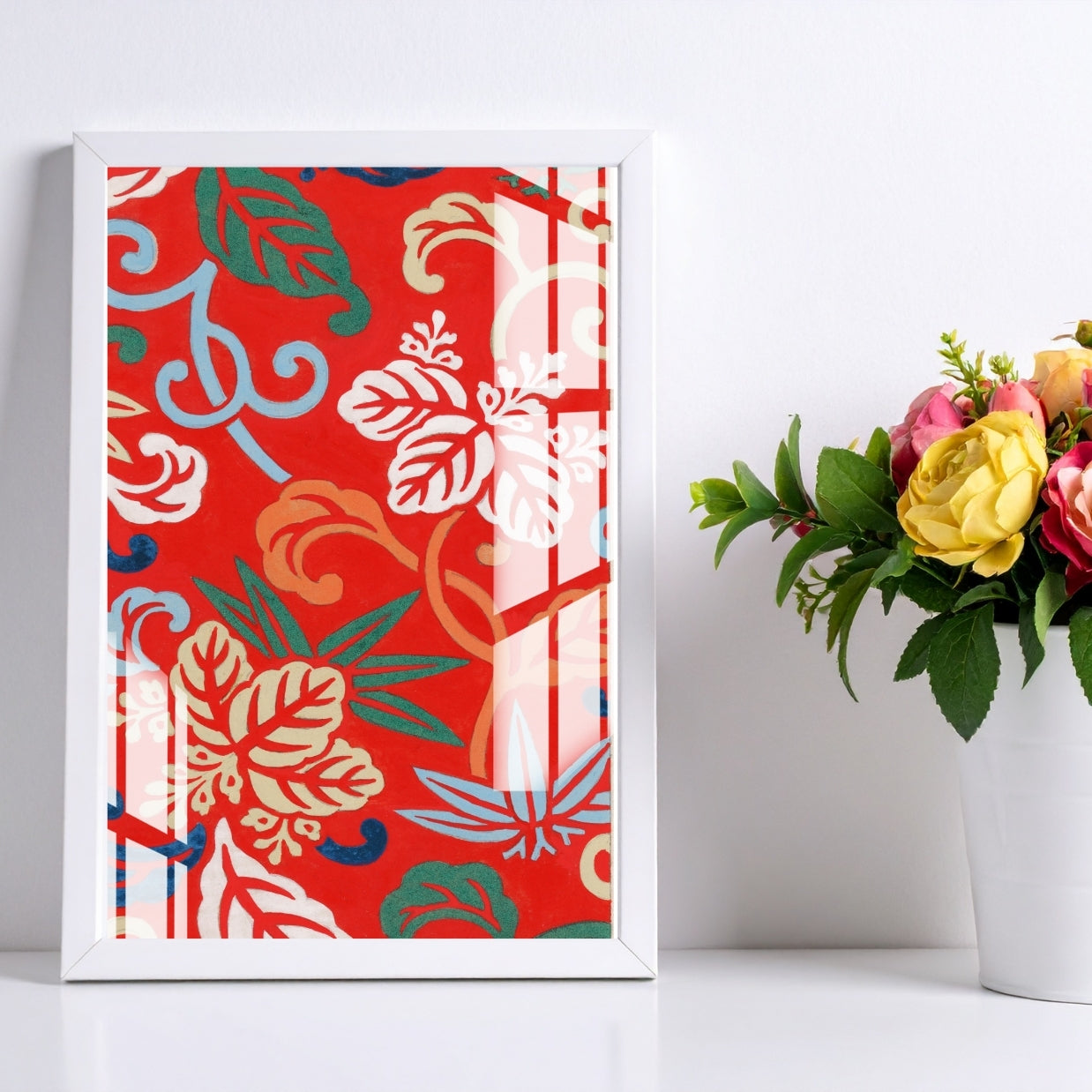 Bloom in Red Metal Print With or Without Frame Wall Art