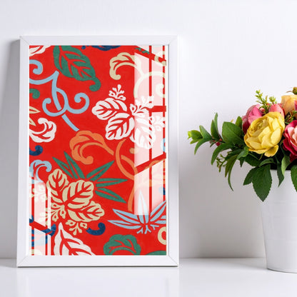 Bloom in Red Metal Print With or Without Frame Wall Art