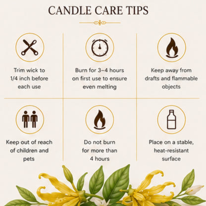 Ylang Ylang Scented Candle for Home Décor & Gifting | Natural Soy Wax Aromatherapy Candle