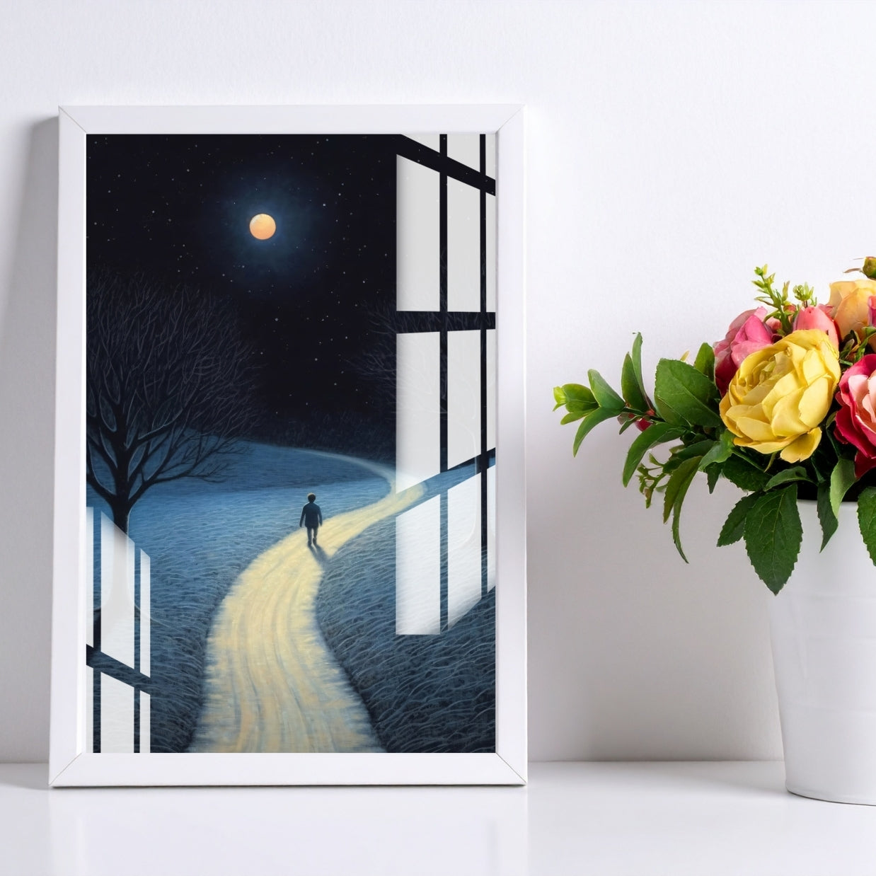 Path to Stillness Metal Print With or Without Frame Wall Art