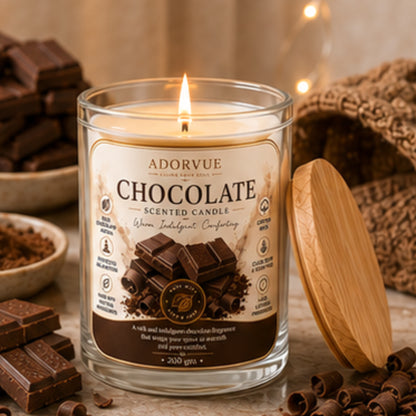 Chocolate Scented Candle for Home Décor & Gifting | Natural Soy Wax Aromatherapy Candle