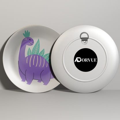 Adorable Dino Decorative Ceramic Wall Plate