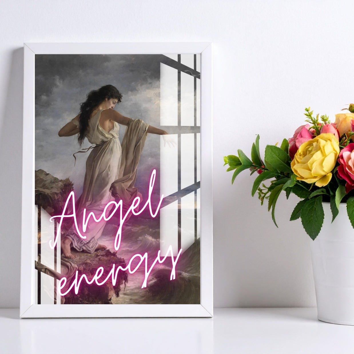 Angel Energy Metal Print With or Without Frame Wall Art