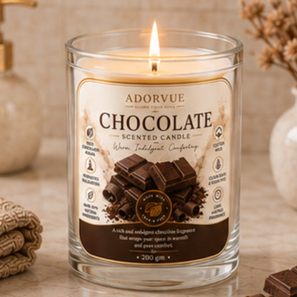 Chocolate Scented Candle for Home Décor & Gifting | Natural Soy Wax Aromatherapy Candle