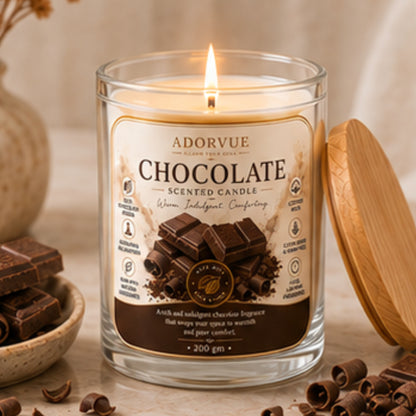 Chocolate Scented Candle for Home Décor & Gifting | Natural Soy Wax Aromatherapy Candle
