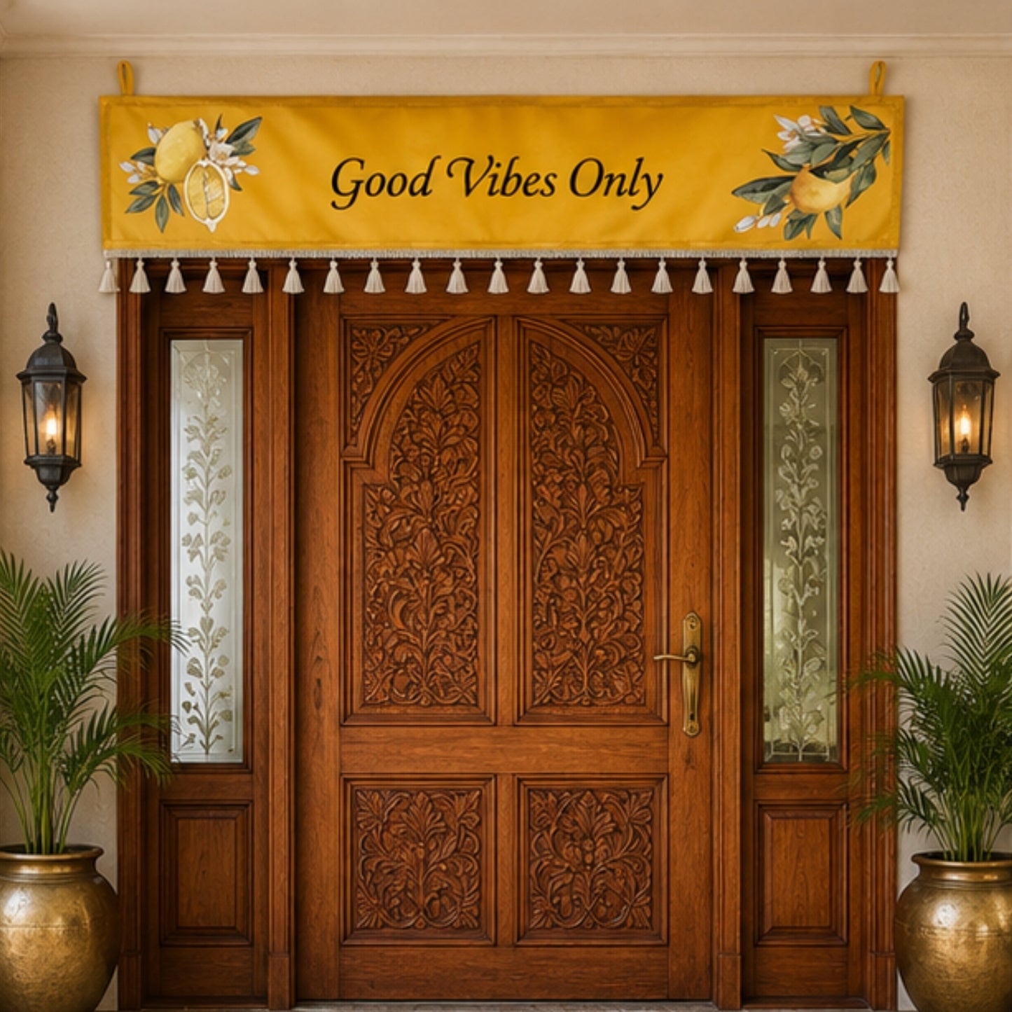 Good Vibes Only Toran for Main Door Entrance, Pooja Mandir & Housewarming Gift