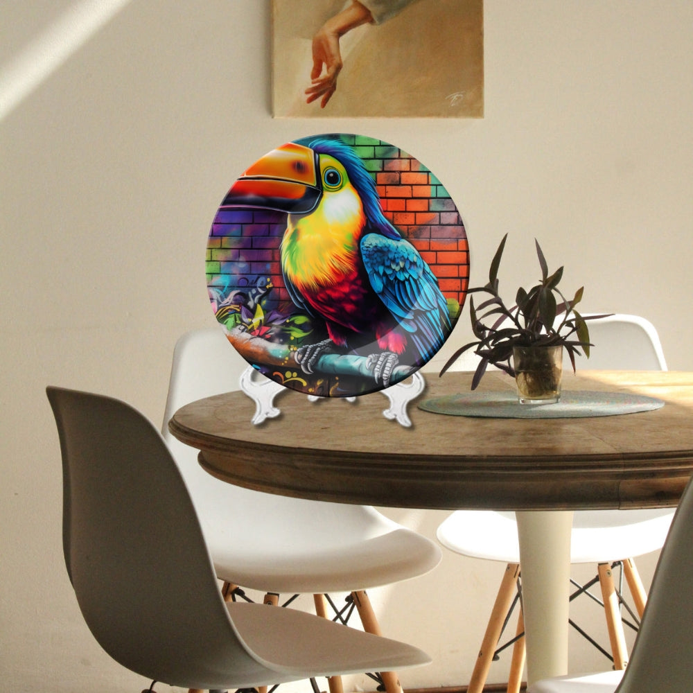 Bold Perch Decorative Ceramic Wall Plate