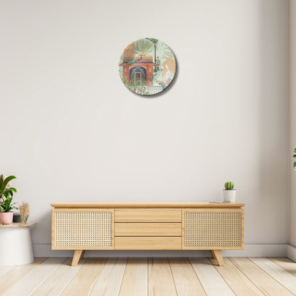 Peacock Palace Regal Courtyard Decorative Wall Plate