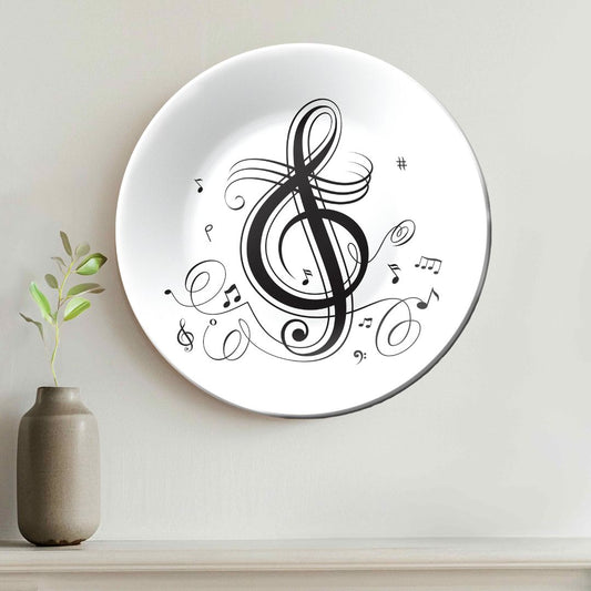 Music Beats Decorative Ceramic Wall Plate