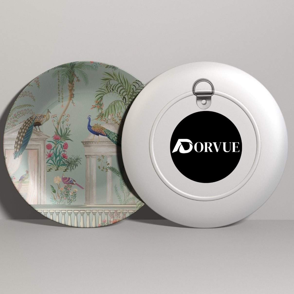 Majestic Courtyard Birds Peacock Decorative Wall Plate