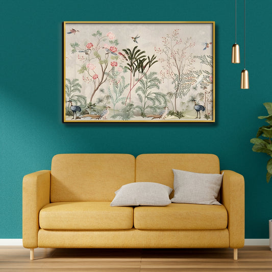 Enchanted Garden Canvas Painting Framed Wall Art