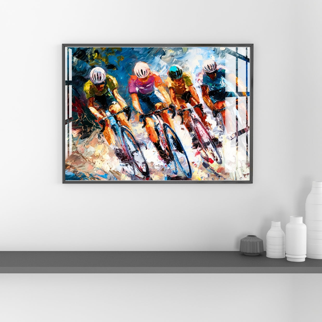 Peloton Rush Metal Print With or Without Frame Wall Art