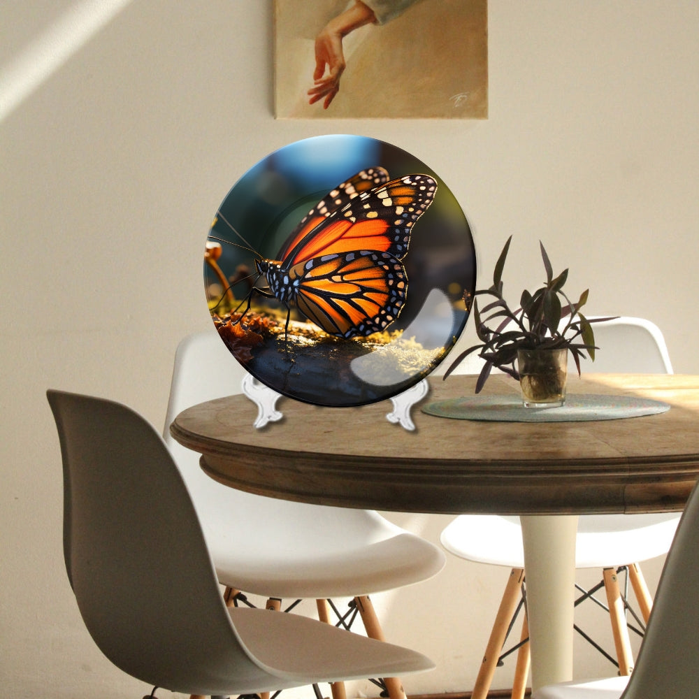 Monarch Wings Decorative Ceramic Wall Plate