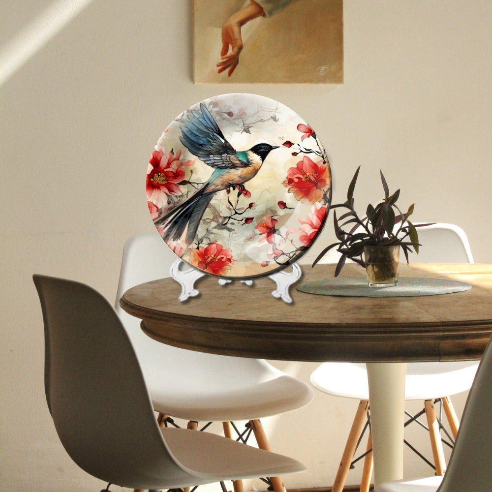 Humming Wings Decorative Ceramic Wall Plate