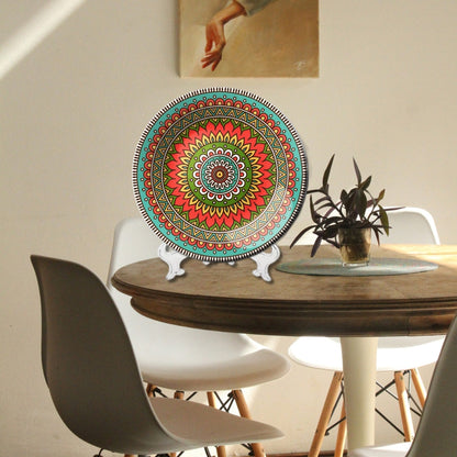 Sunburst Bloom Decorative Ceramic Wall Plate