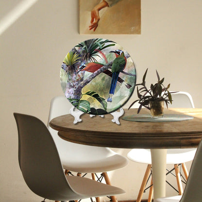 Tropical Birds Decorative Ceramic Wall Plate