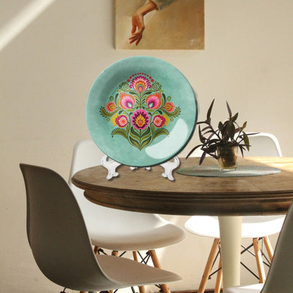 Vibrant Petals Decorative Ceramic Wall Plate