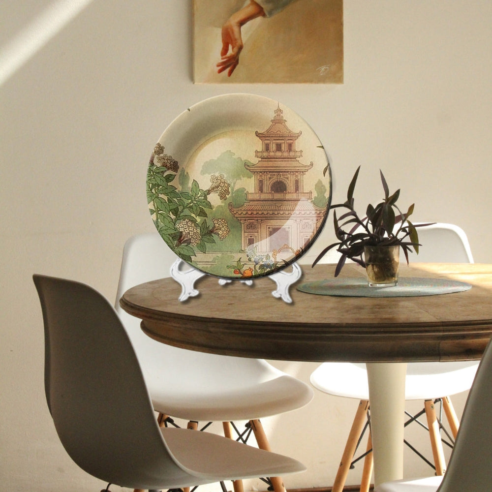 Cultural Elegance Decorative Ceramic Wall Plate