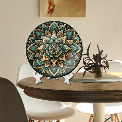 Set of 3 Peacock Whispers Buddha Home Décor Wall Plates