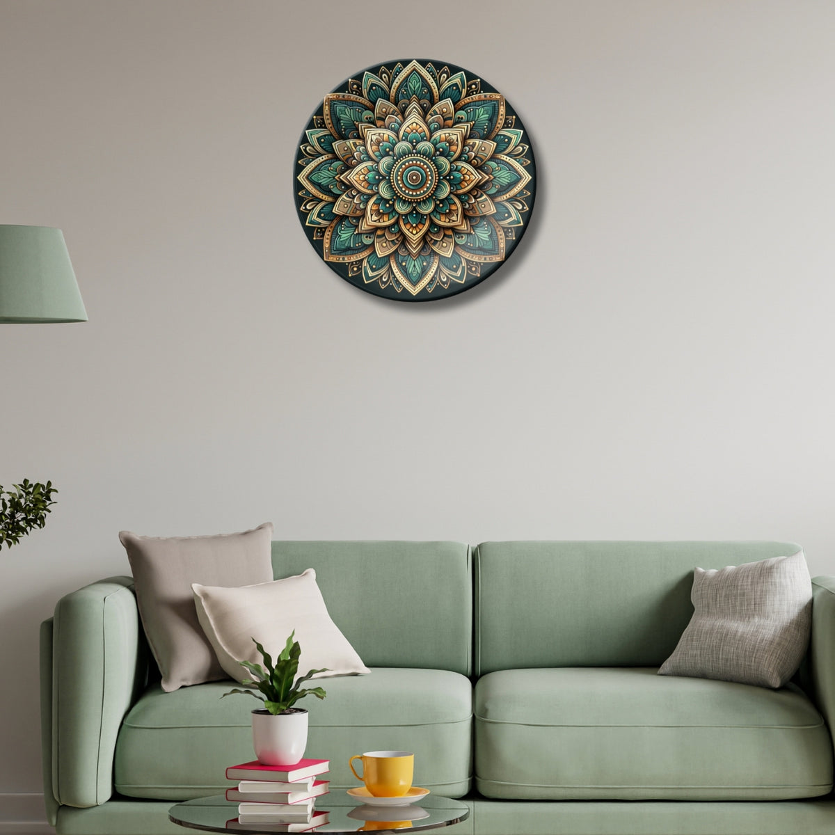 3D Mandala Decorative Ceramic Wall Plate