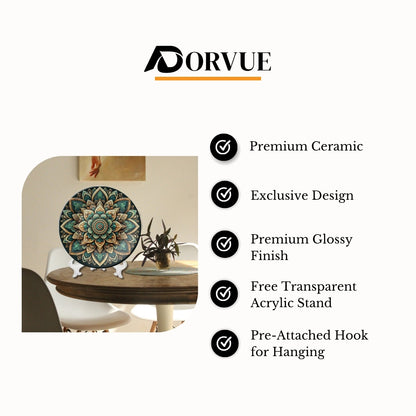 3D Mandala Decorative Ceramic Wall Plate