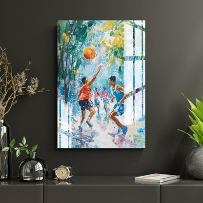 Chasing the Ball Metal Print With or Without Frame Wall Art