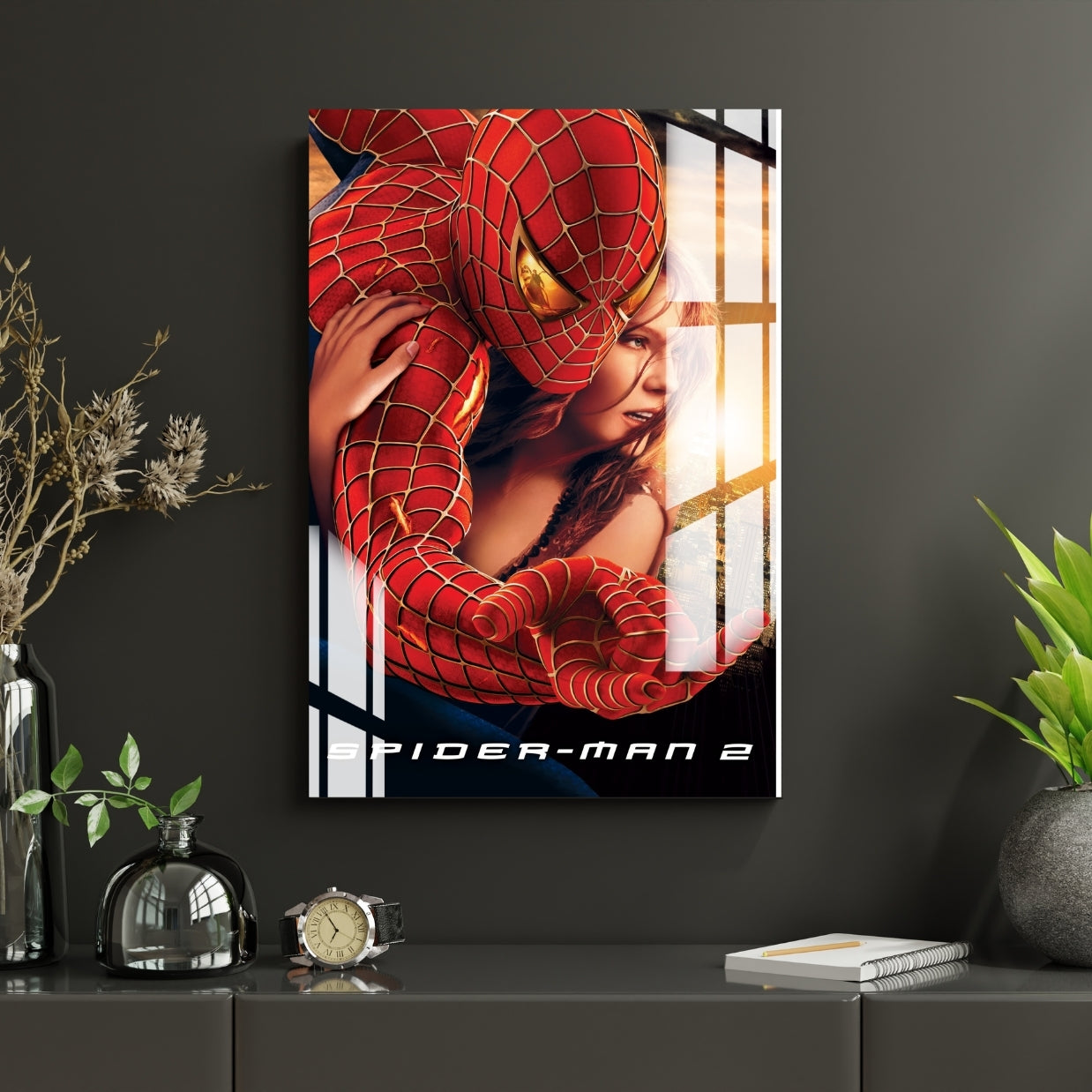 Webbed Hero Spider Man Metal Print With or Without Frame Wall Art