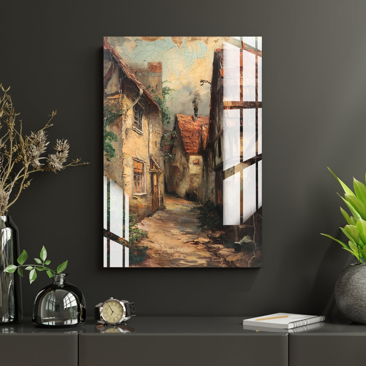 Vintage Pathway Metal Print With or Without Frame Wall Art
