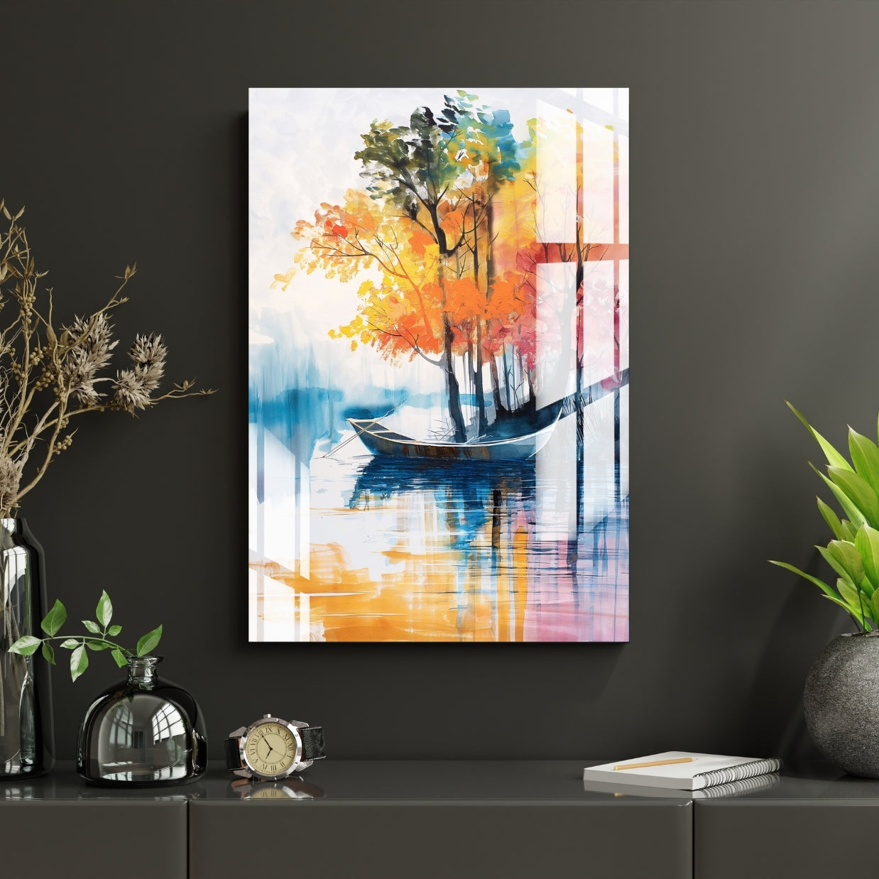 Reflections of Autumn Metal Print With or Without Frame Wall Art