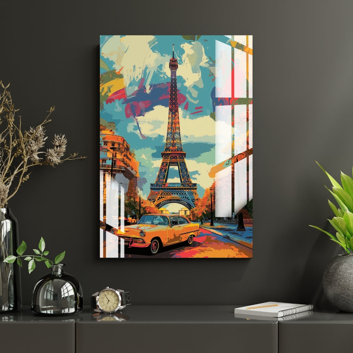 Paris in Color Metal Print With or Without Frame Wall Art