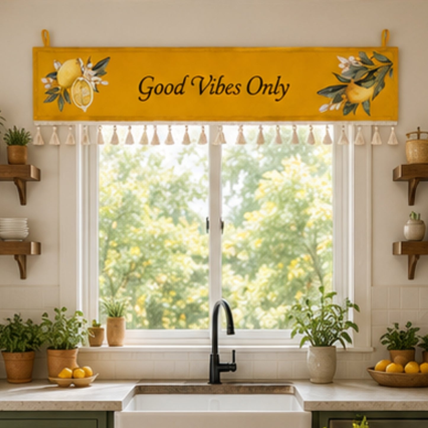 Good Vibes Only Toran for Main Door Entrance, Pooja Mandir & Housewarming Gift