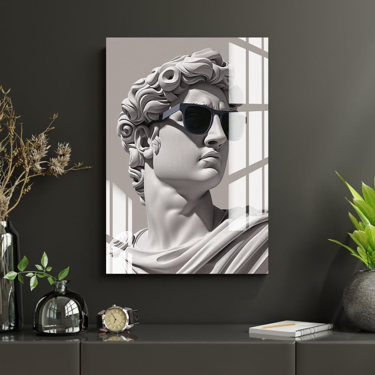 Neo Classical Cool Metal Print With or Without Frame Wall Art