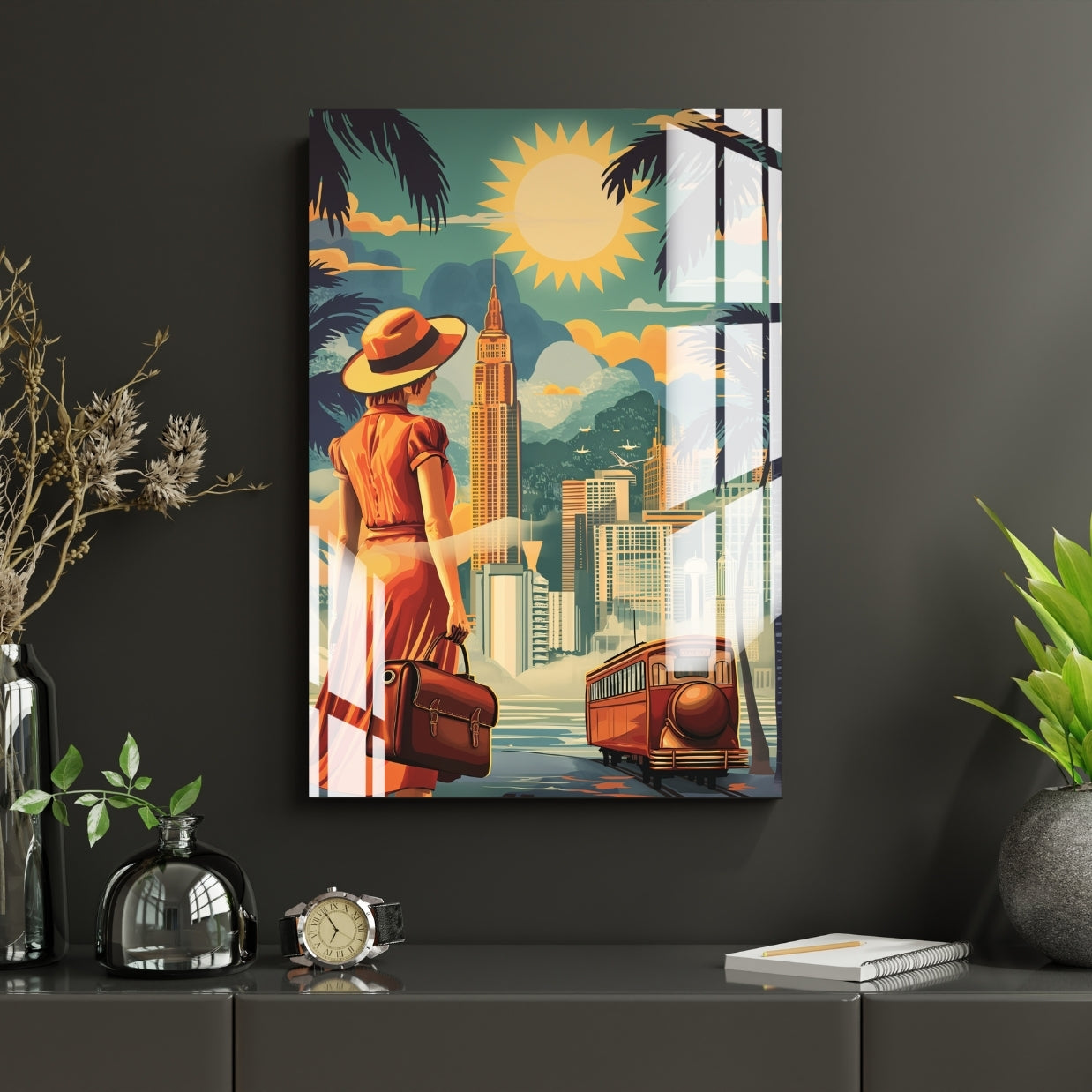City Escape The Traveler’s View Metal Print With or Without Frame Wall Art