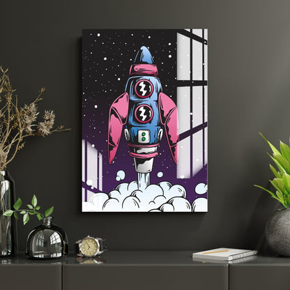 Cosmic Takeoff Metal Print With or Without Frame Wall Art