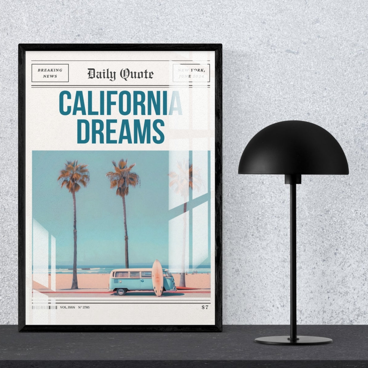California Dreams Metal Print With or Without Frame Wall Art